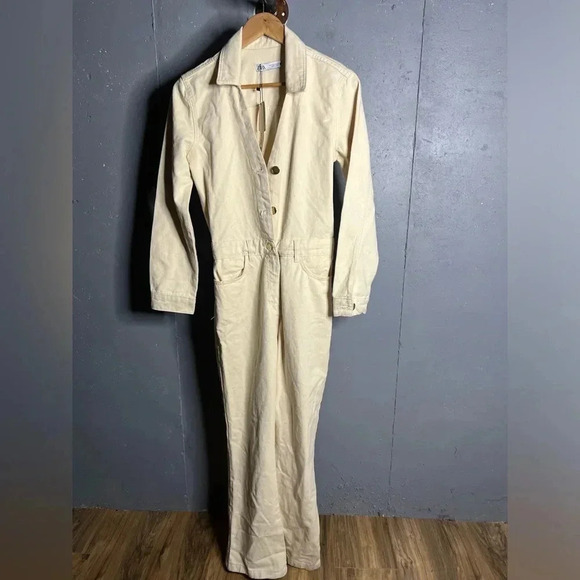 ZARA NWT Denim Women’s Jumpsuit.  Size S - Picture 1 of 14